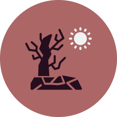 Web ve mobil için kuraklık simgesi vektörü, sembol, logo illüstrasyonu