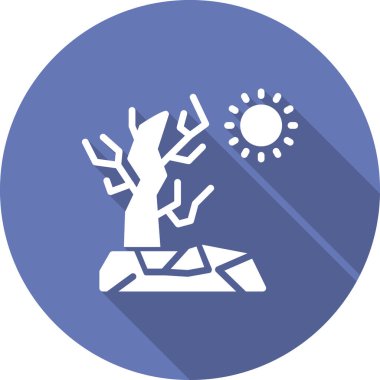 Web ve mobil için kuraklık simgesi vektörü, sembol, logo illüstrasyonu