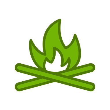 Şenlik ateşi. Web simgesi vektör illüstrasyonu