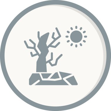 Web ve mobil için kuraklık simgesi vektörü, sembol, logo illüstrasyonu