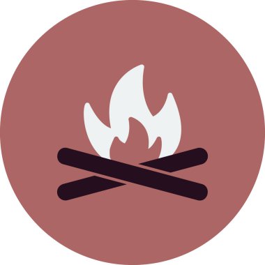 Şenlik ateşi. Web simgesi vektör illüstrasyonu