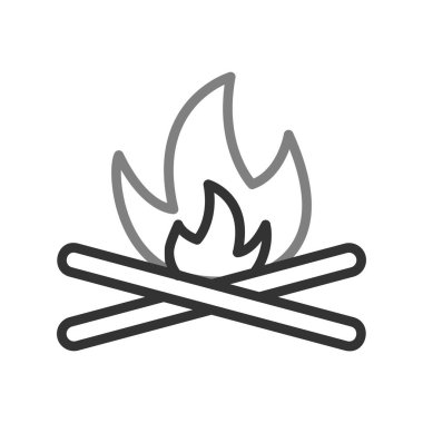 Şenlik ateşi. Web simgesi vektör illüstrasyonu