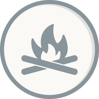 Şenlik ateşi. Web simgesi vektör illüstrasyonu