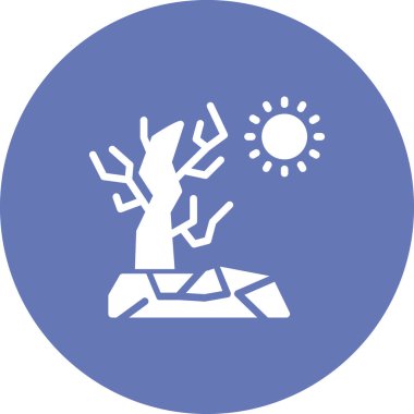 Web ve mobil için kuraklık simgesi vektörü, sembol, logo illüstrasyonu