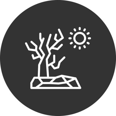 Web ve mobil için kuraklık simgesi vektörü, sembol, logo illüstrasyonu