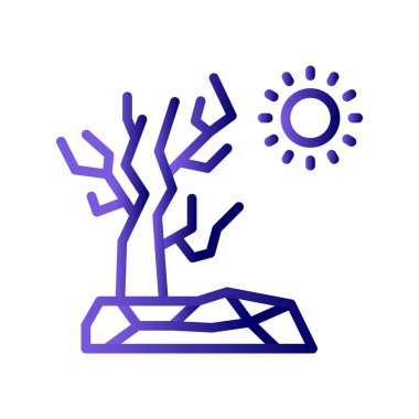 Web ve mobil için kuraklık simgesi vektörü, sembol, logo illüstrasyonu