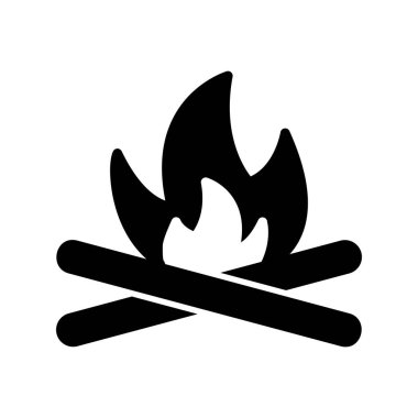 Şenlik ateşi. Web simgesi vektör illüstrasyonu