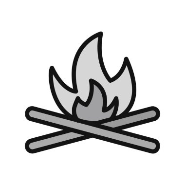 Şenlik ateşi. Web simgesi vektör illüstrasyonu