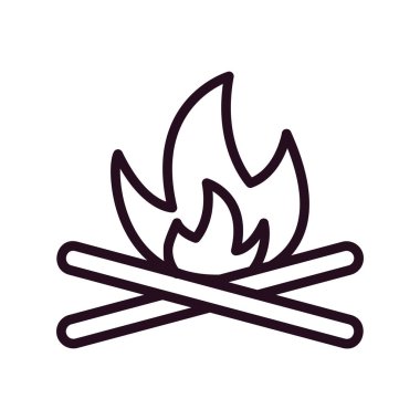 Şenlik ateşi. Web simgesi vektör illüstrasyonu