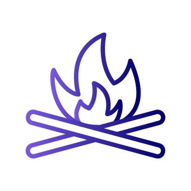 Şenlik ateşi. Web simgesi vektör illüstrasyonu