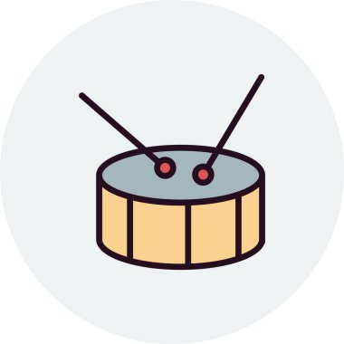 davul kutsal kişilerin resmi, vektör çizim