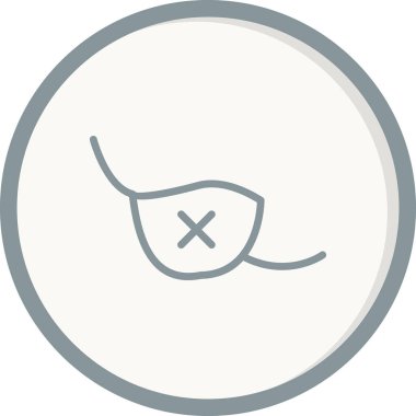 Göz bandı basit simgesi, vektör illüstrasyonu