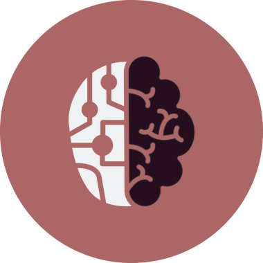 Beyin. Web simgesi vektör illüstrasyonu