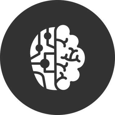 Beyin. Web simgesi vektör illüstrasyonu