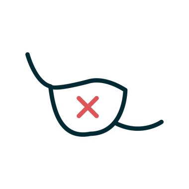 Göz bandı basit simgesi, vektör illüstrasyonu