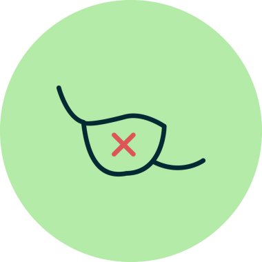 Göz bandı basit simgesi, vektör illüstrasyonu