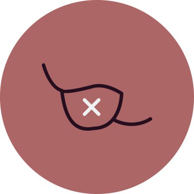 Göz bandı basit simgesi, vektör illüstrasyonu