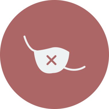 Göz bandı basit simgesi, vektör illüstrasyonu