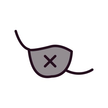 Göz bandı basit simgesi, vektör illüstrasyonu