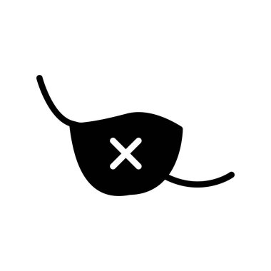 Göz bandı basit simgesi, vektör illüstrasyonu