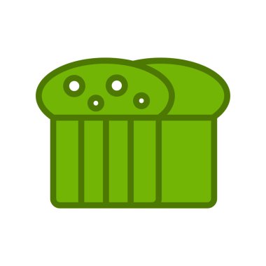 Ekmek ikonu vektörü. İnce çizgi işareti. izole edilmiş sembol çizimi