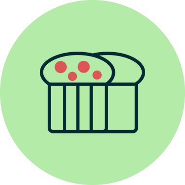 Ekmek ikonu vektörü. İnce çizgi işareti. izole edilmiş sembol çizimi