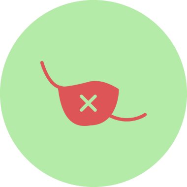 Göz bandı basit simgesi, vektör illüstrasyonu