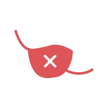 Göz bandı basit simgesi, vektör illüstrasyonu