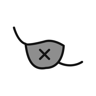 Göz bandı basit simgesi, vektör illüstrasyonu