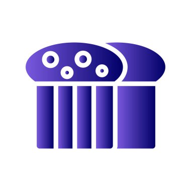 Ekmek ikonu vektörü. İnce çizgi işareti. izole edilmiş sembol çizimi