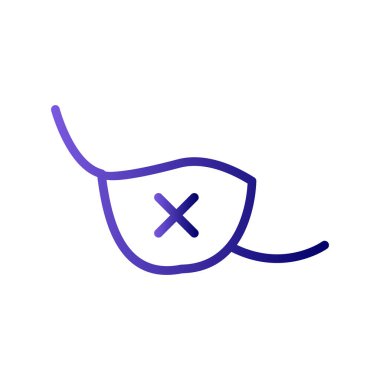 Göz bandı basit simgesi, vektör illüstrasyonu