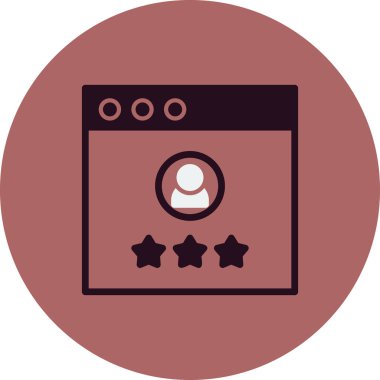 Basit geri besleme simgesi, vektör illüstrasyonu