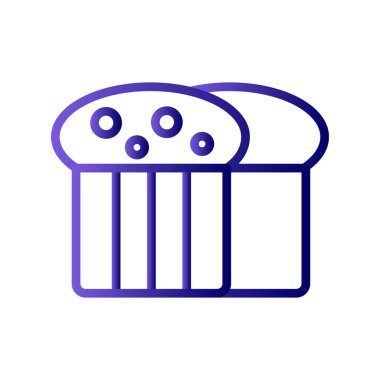 Ekmek ikonu vektörü. İnce çizgi işareti. izole edilmiş sembol çizimi