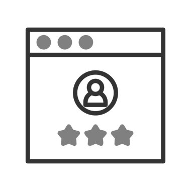 Basit geri besleme simgesi, vektör illüstrasyonu