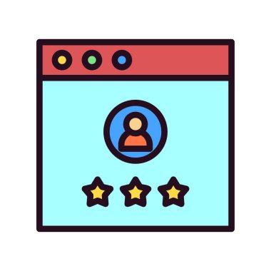 Basit geri besleme simgesi, vektör illüstrasyonu