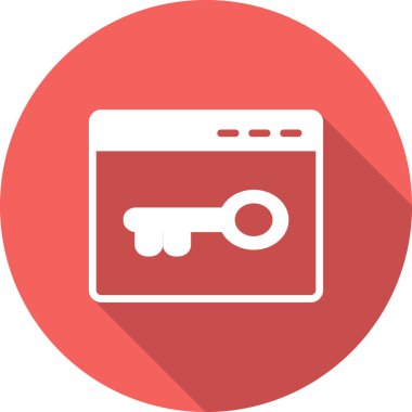 Tarayıcı anahtar kelime veya parola simgesi. Basit vektör tasarımı