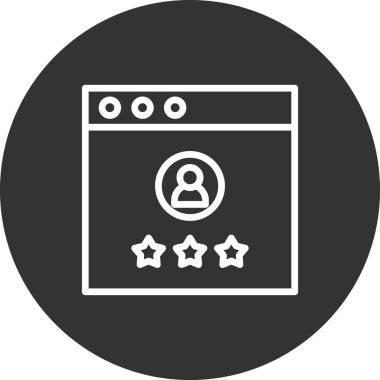 Basit geri besleme simgesi, vektör illüstrasyonu