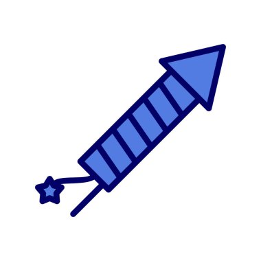 Havai fişek simgesi, modern vektör illüstrasyon tasarımı