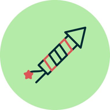 Havai fişek simgesi, modern vektör illüstrasyon tasarımı