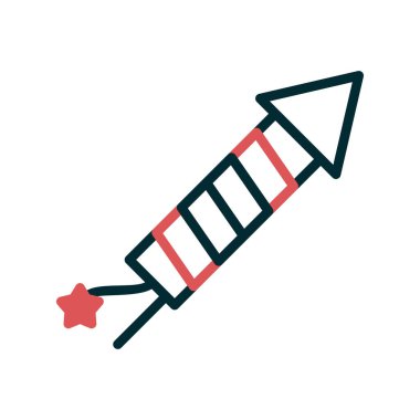 Havai fişek simgesi, modern vektör illüstrasyon tasarımı