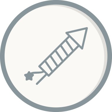 Havai fişek simgesi, modern vektör illüstrasyon tasarımı