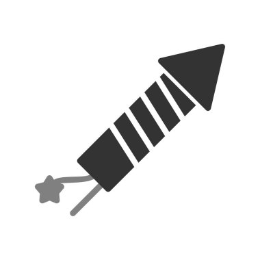 Havai fişek simgesi, modern vektör illüstrasyon tasarımı