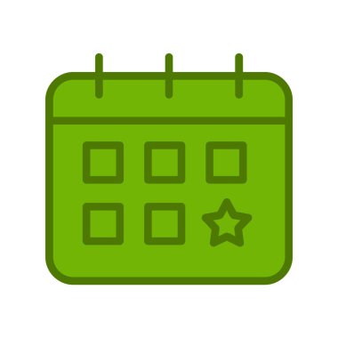 Takvim, planlayıcı. Basit vektör illüstrasyonu