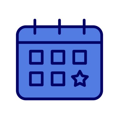 Takvim, planlayıcı. Basit vektör illüstrasyonu