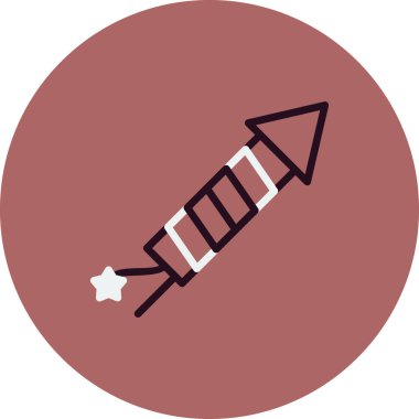 Havai fişek simgesi, modern vektör illüstrasyon tasarımı