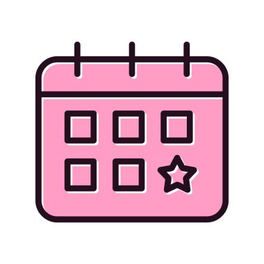 Takvim, planlayıcı. Basit vektör illüstrasyonu