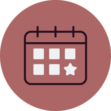 Takvim, planlayıcı. Basit vektör illüstrasyonu