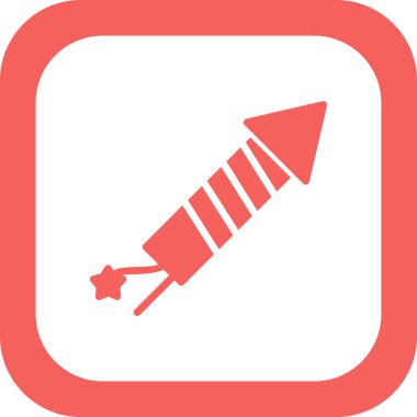 Havai fişek simgesi, modern vektör illüstrasyon tasarımı