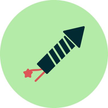 Havai fişek simgesi, modern vektör illüstrasyon tasarımı