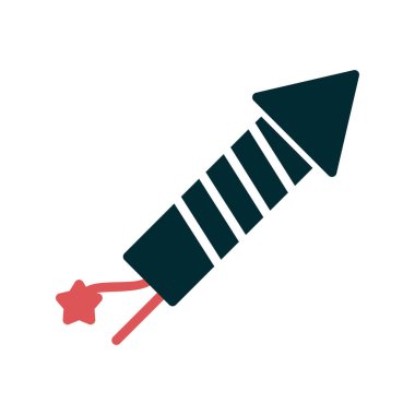 Havai fişek simgesi, modern vektör illüstrasyon tasarımı